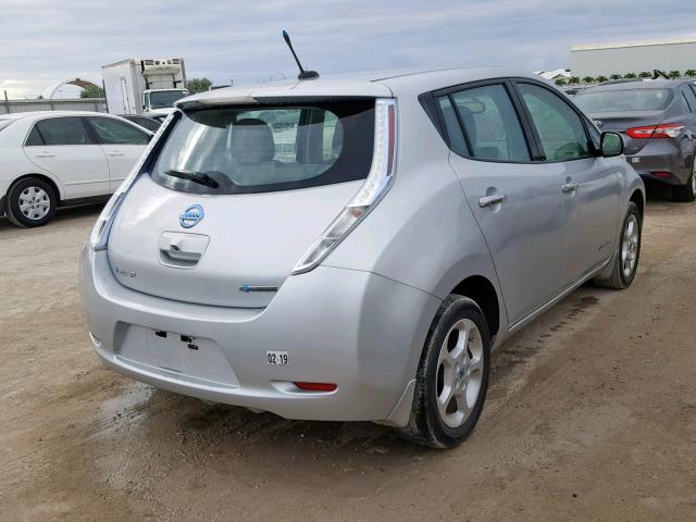 JN1AZ0CP4BT004060 - 2011 NISSAN LEAF SV SILVER photo 4