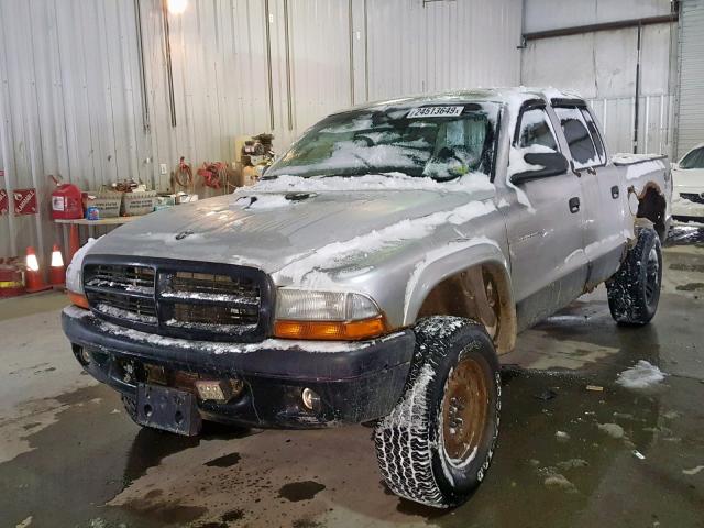 1D7HG38N53S350576 - 2003 DODGE DAKOTA QUA SILVER photo 2