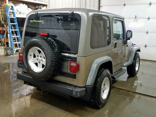 1J4FA49SX4P769695 - 2004 JEEP WRANGLER / BROWN photo 4