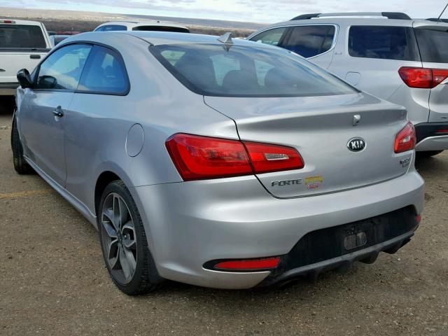 KNAFZ6A32F5369768 - 2015 KIA FORTE SX SILVER photo 3