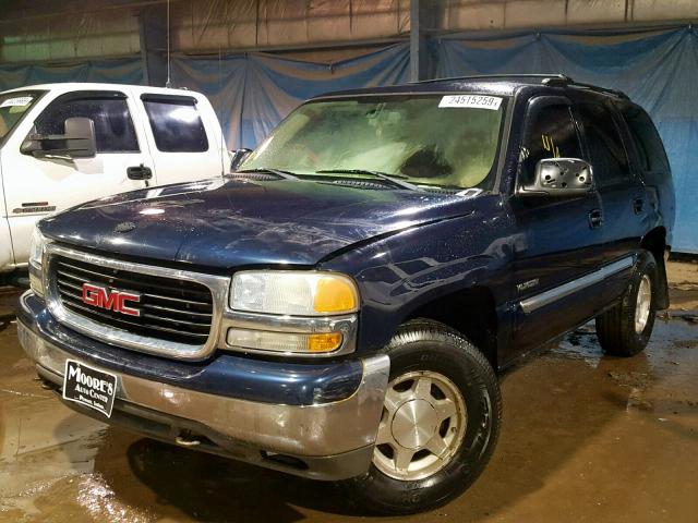 1GKEK13T54J257770 - 2004 GMC YUKON BLUE photo 2