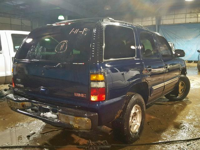 1GKEK13T54J257770 - 2004 GMC YUKON BLUE photo 4