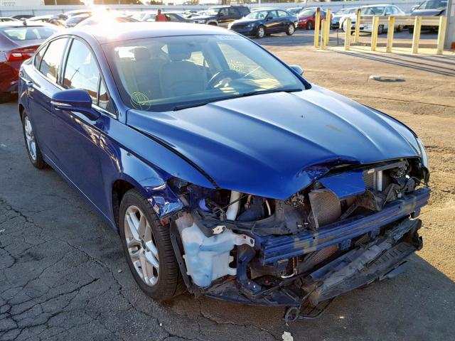 3FA6P0H77DR283788 - 2013 FORD FUSION SE BLUE photo 1