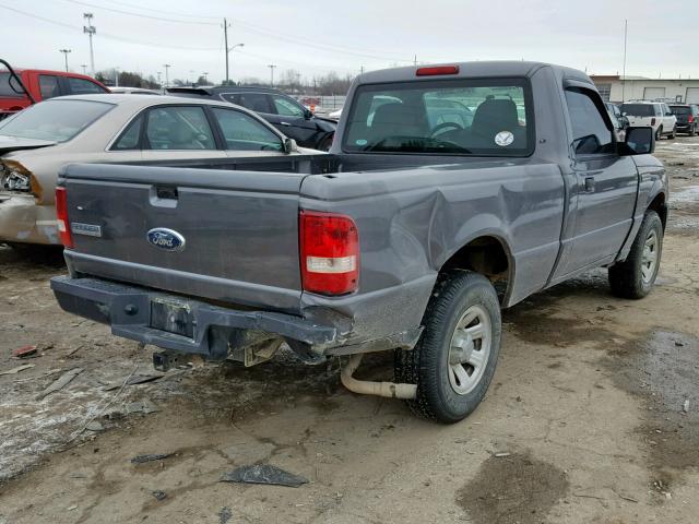 1FTYR10D47PA64013 - 2007 FORD RANGER GRAY photo 4