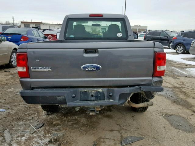 1FTYR10D47PA64013 - 2007 FORD RANGER GRAY photo 6