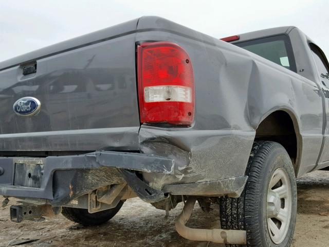 1FTYR10D47PA64013 - 2007 FORD RANGER GRAY photo 9