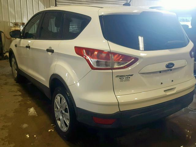 1FMCU0F75EUD06046 - 2014 FORD ESCAPE S WHITE photo 3