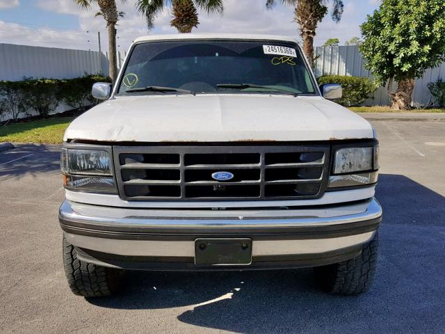 1FMEU15H1RLB06348 - 1994 FORD BRONCO U10 WHITE photo 9