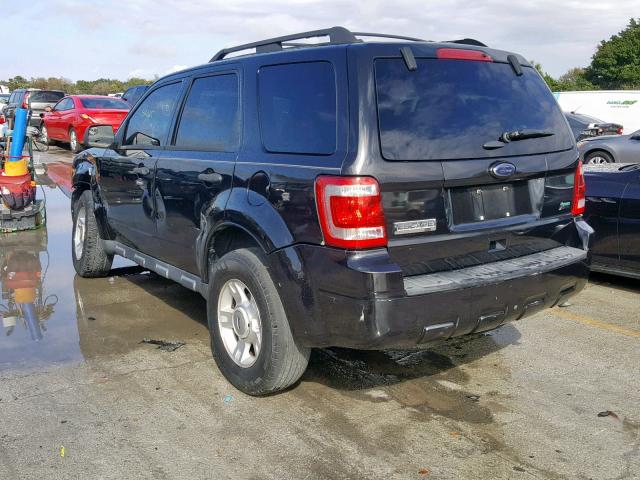 1FMCU0DG0BKB90698 - 2011 FORD ESCAPE XLT BLACK photo 3