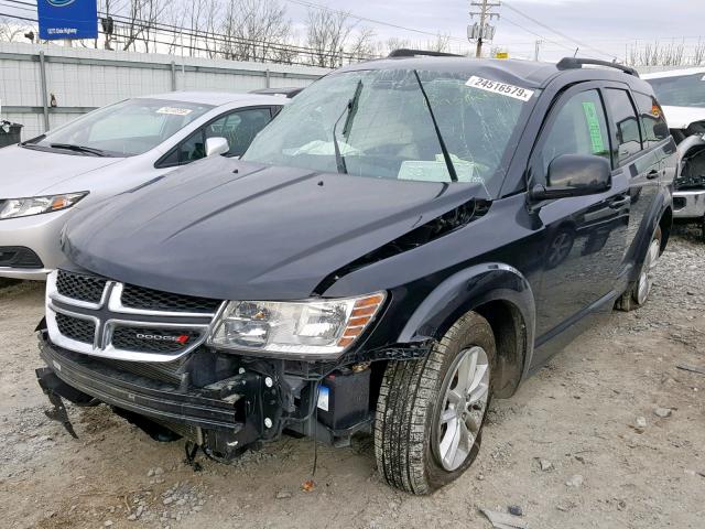 3C4PDCBG5DT712091 - 2013 DODGE JOURNEY SX BLACK photo 2