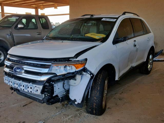 2FMDK3JC5DBA43450 - 2013 FORD EDGE SEL WHITE photo 2