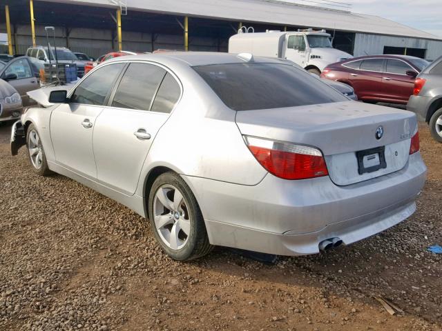 WBANE53587CW66573 - 2007 BMW 525 I SILVER photo 3