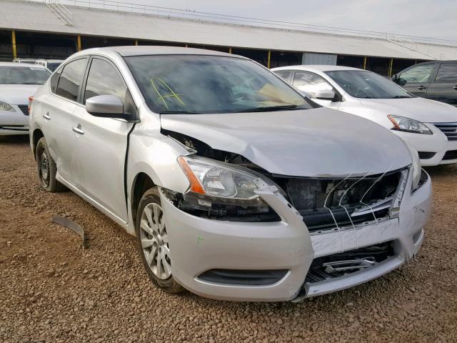 3N1AB7AP9EY226086 - 2014 NISSAN SENTRA S SILVER photo 1