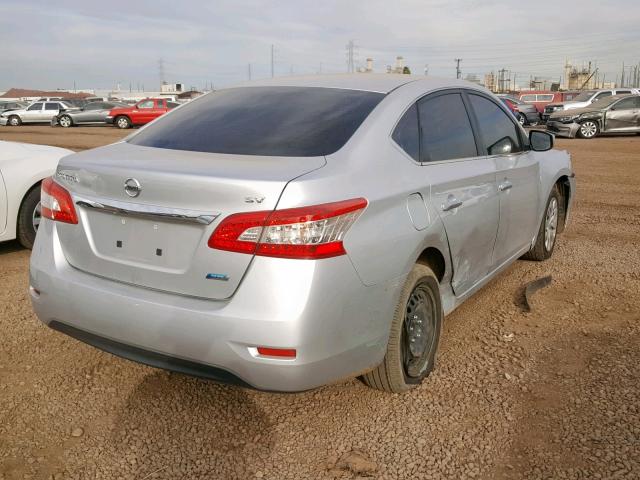 3N1AB7AP9EY226086 - 2014 NISSAN SENTRA S SILVER photo 4