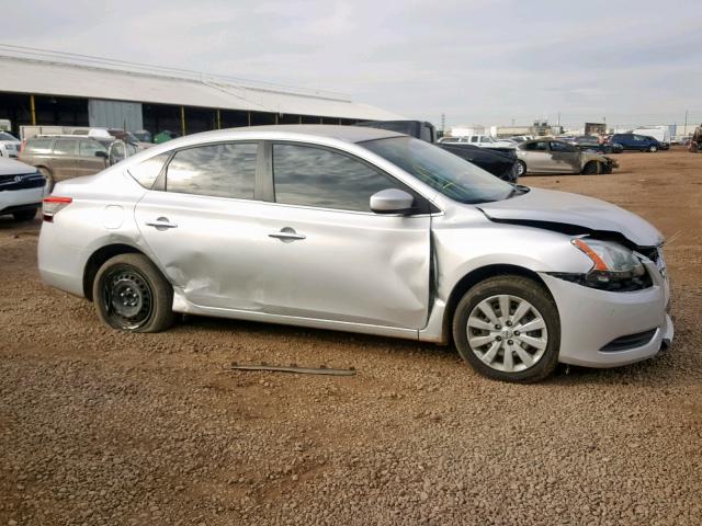 3N1AB7AP9EY226086 - 2014 NISSAN SENTRA S SILVER photo 9