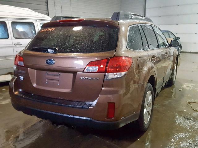 4S4BRCCC8B3398304 - 2011 SUBARU OUTBACK 2. BROWN photo 4