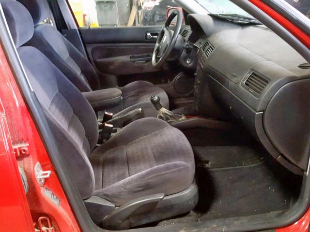 3VWSP69M23M063970 - 2003 VOLKSWAGEN JETTA GLS RED photo 5