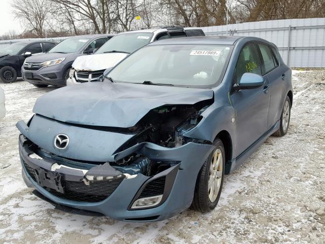 JM1BL1H58A1227616 - 2010 MAZDA 3 S BLUE photo 2