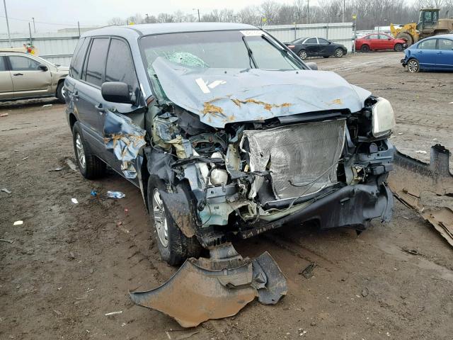 2HKYF18176H561022 - 2006 HONDA PILOT LX BLUE photo 1