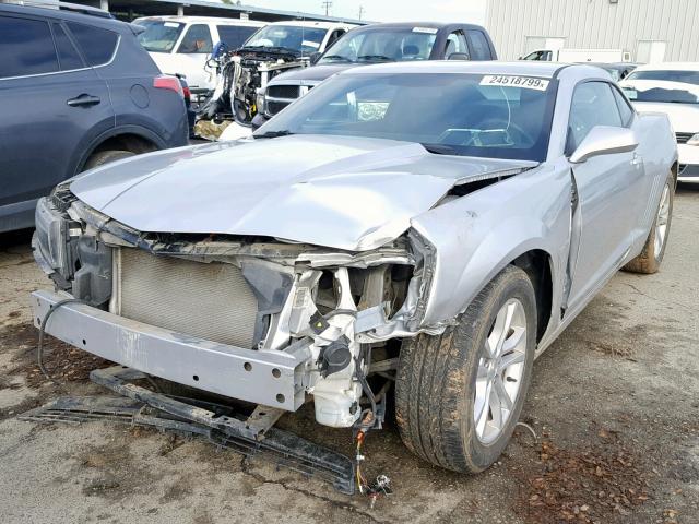 2G1FE1E34E9136514 - 2014 CHEVROLET CAMARO LS SILVER photo 2