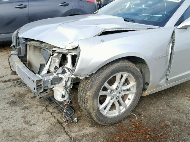 2G1FE1E34E9136514 - 2014 CHEVROLET CAMARO LS SILVER photo 9