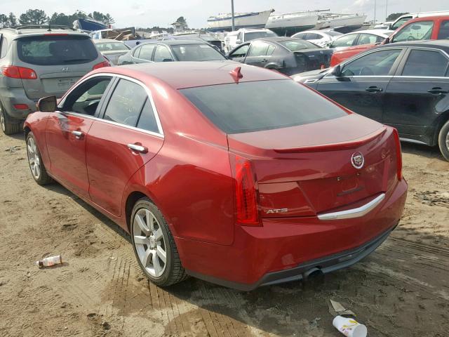 1G6AA5RA6E0112824 - 2014 CADILLAC ATS RED photo 3