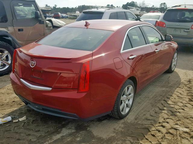 1G6AA5RA6E0112824 - 2014 CADILLAC ATS RED photo 4