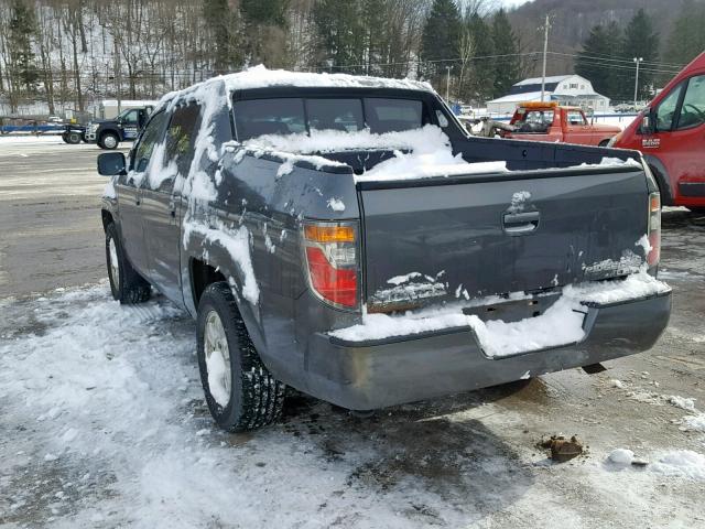 2HJYK16408H512454 - 2008 HONDA RIDGELINE SILVER photo 3