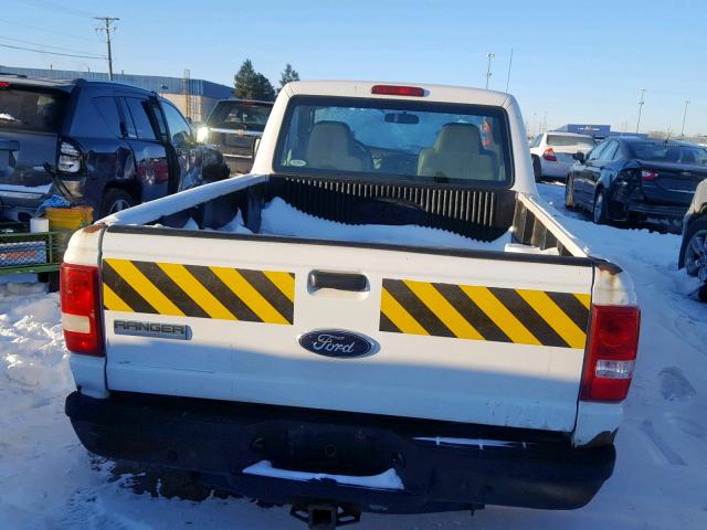 1FTYR10D89PA40073 - 2009 FORD RANGER WHITE photo 6