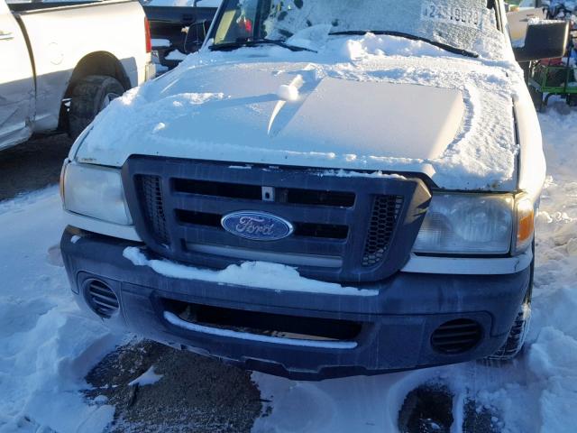 1FTYR10D89PA40073 - 2009 FORD RANGER WHITE photo 7