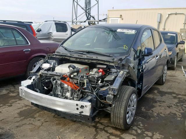 1N4BZ0CP3HC309842 - 2017 NISSAN LEAF S BLUE photo 2