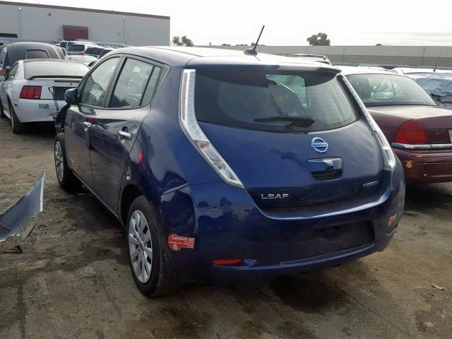 1N4BZ0CP3HC309842 - 2017 NISSAN LEAF S BLUE photo 3