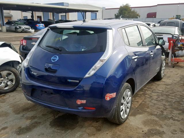 1N4BZ0CP3HC309842 - 2017 NISSAN LEAF S BLUE photo 4