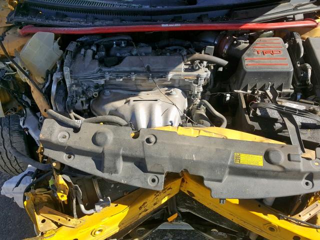 JTKJF5C7XC3028411 - 2012 TOYOTA SCION TC ყვითელი ფოტო 7