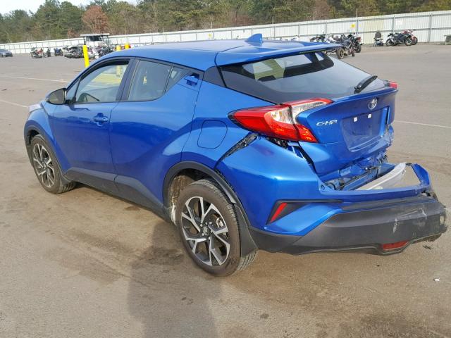 JTNKHMBX2J1011656 - 2018 TOYOTA C-HR XLE BLUE photo 3