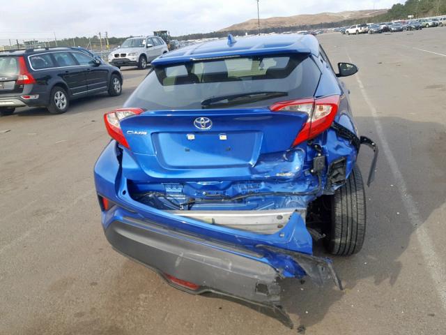 JTNKHMBX2J1011656 - 2018 TOYOTA C-HR XLE BLUE photo 9