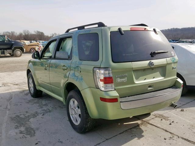 4M2CN9BG0AKJ24962 - 2010 MERCURY MARINER GREEN photo 3