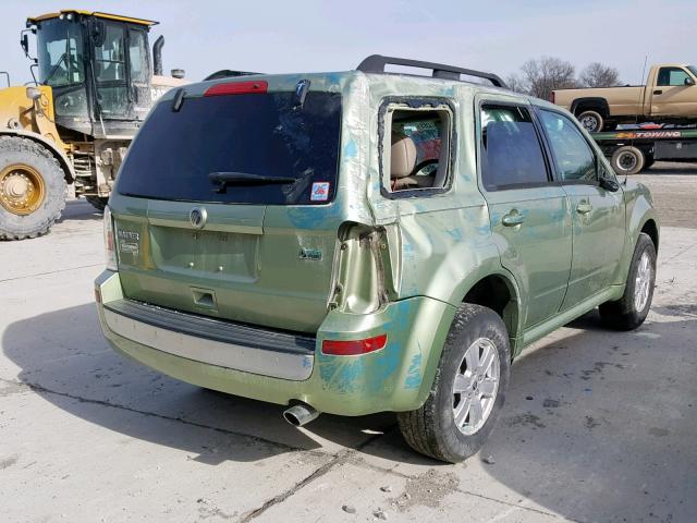 4M2CN9BG0AKJ24962 - 2010 MERCURY MARINER GREEN photo 4