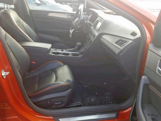 5NPE34AB5FH167230 - 2015 HYUNDAI SONATA SPO ORANGE photo 5