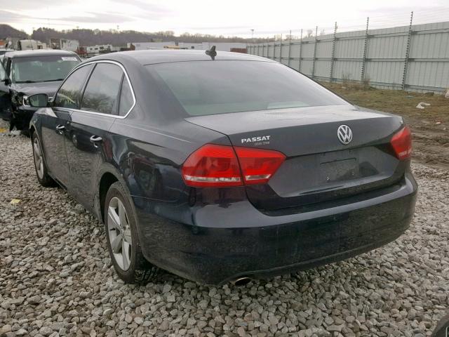 1VWBP7A35DC015570 - 2013 VOLKSWAGEN PASSAT SE BLACK photo 3