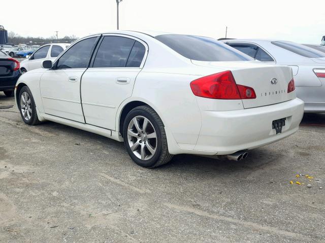 JNKCV51E26M517760 - 2006 INFINITI G35 WHITE photo 3