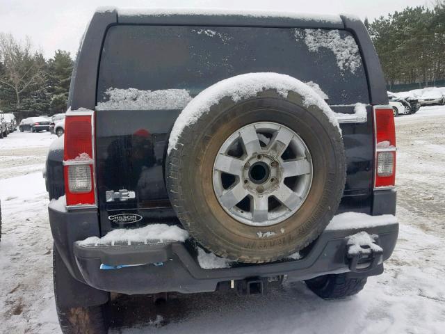 5GTDN136168199104 - 2006 HUMMER H3 BLACK photo 9