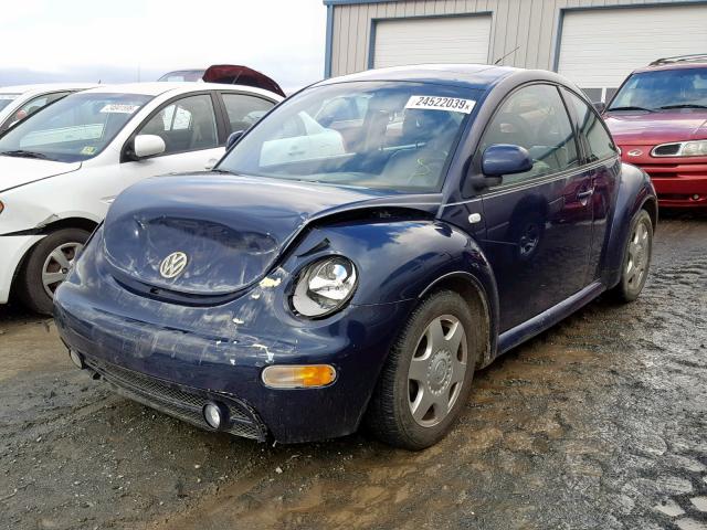 3VWCC21C8YM437128 - 2000 VOLKSWAGEN NEW BEETLE Blau Foto 2