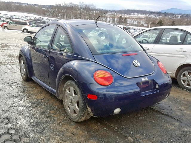 3VWCC21C8YM437128 - 2000 VOLKSWAGEN NEW BEETLE Blau Foto 3