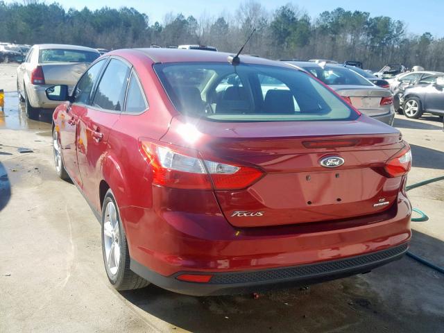 1FADP3F21EL345122 - 2014 FORD FOCUS SE BURGUNDY photo 3