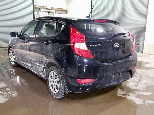 KMHCT5AE6CU032309 - 2012 HYUNDAI ACCENT GLS BLACK photo 3