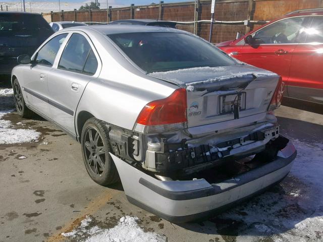 YV1RH59H442415266 - 2004 VOLVO S60 2.5T SILVER photo 3