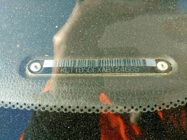 KL1TD5DEXAB124665 - 2010 CHEVROLET AVEO LS RED photo 10