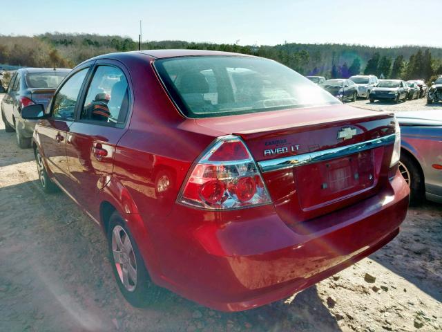 KL1TD5DEXAB124665 - 2010 CHEVROLET AVEO LS RED photo 3