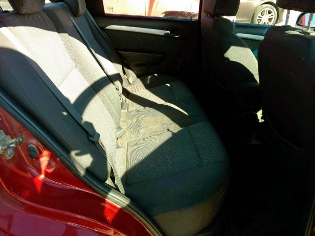 KL1TD5DEXAB124665 - 2010 CHEVROLET AVEO LS RED photo 6